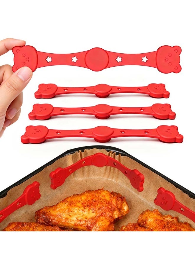 general Air Fryer Magnetic Silicone Clips 4 Pcs High Temperature Resistant Fixed Buckles Anti-Slip Magnetic Silicone Holders for Air Fryer Accessories - Image 1